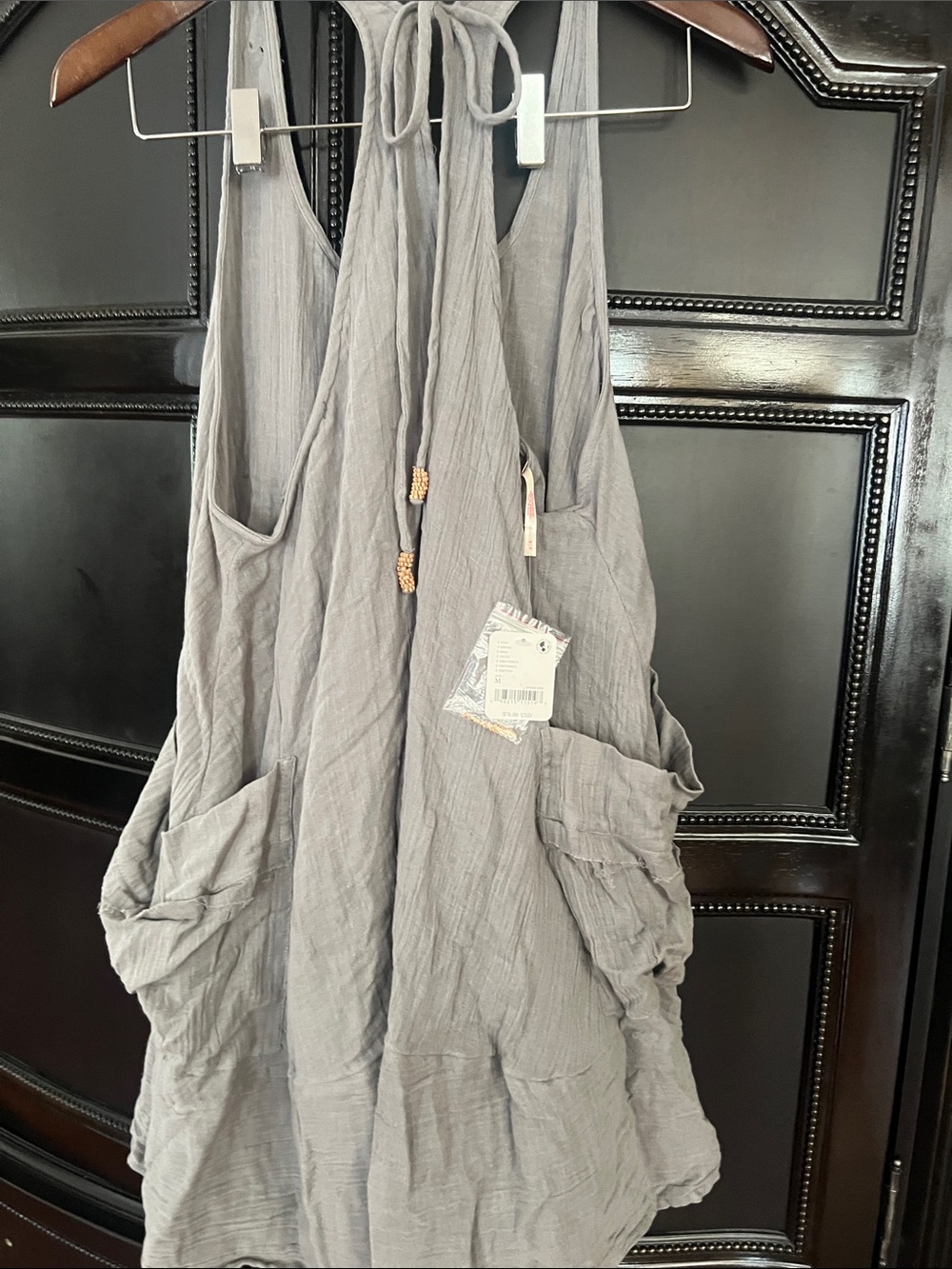 Free People Light Gray Flowy Racerback Tunic - Picture 3 of 3